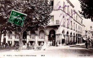 3026- Blida - Rue d'Alger et Hotel d'Orient - 1913
